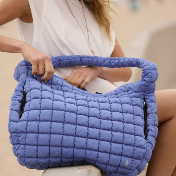 FP Large Quilted Carryall Bag - Blue - Picture 2 of 2